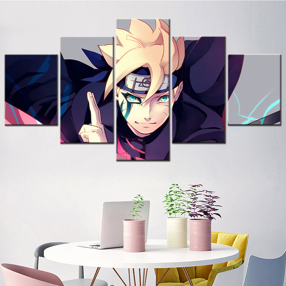 Naruto - 5 Pieces Wall Art - Uzumaki Naruto 3 - Printed Wall Pictures Home Decor - Naruto Poster - Naruto Canvas