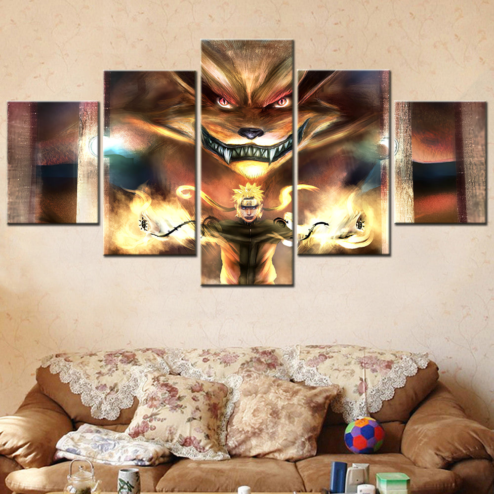 Naruto - 5 Pieces Wall Art - Uzumaki Naruto 2 - Printed Wall Pictures Home Decor - Naruto Poster - Naruto Canvas