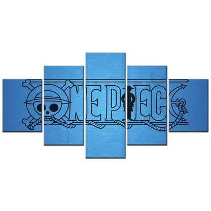 One Piece - 5 Pieces Wall Art - Monkey D. Luffy 1 - Printed Wall Pictures Home Decor - One Piece Poster - One Piece Canvas