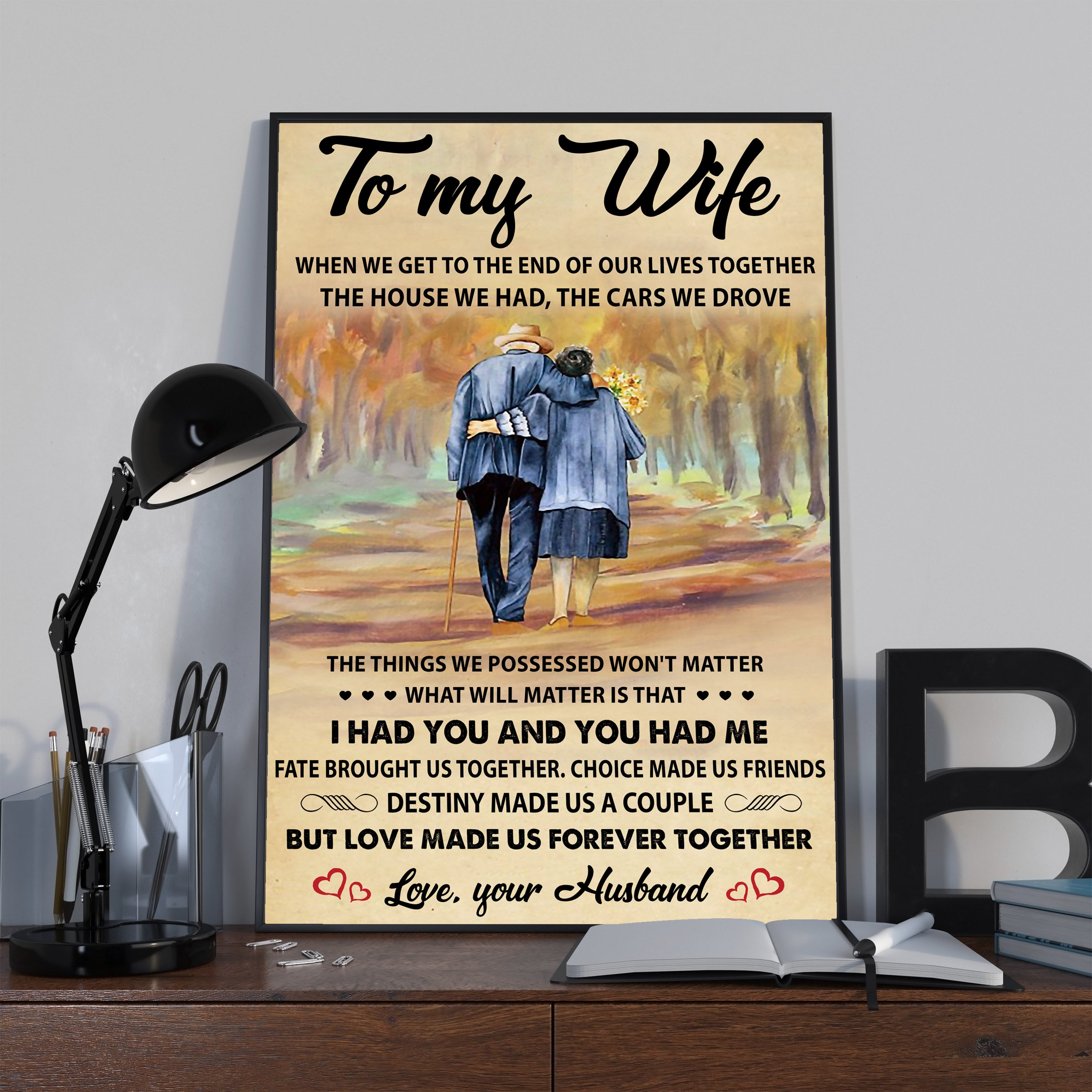 ( QH424) Carl & Ellie-UP - TO MY WIFE - I HAD YOU AND YOU HAD ME - CANVAS - POSTER