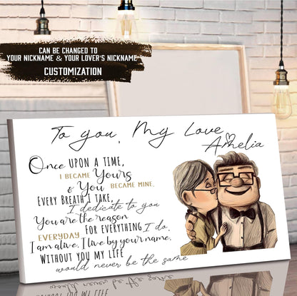 (Cv47) TO MY WIFE-ONE UPON A TIME -Carl & Ellie-UP - CANVAS POSTER