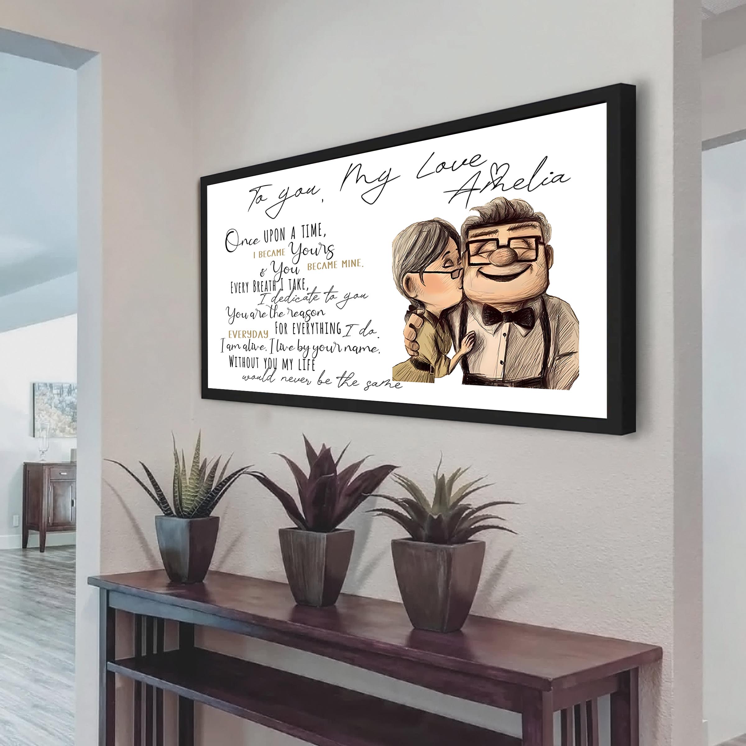 (Cv47) TO MY WIFE-ONE UPON A TIME -Carl & Ellie-UP - CANVAS POSTER