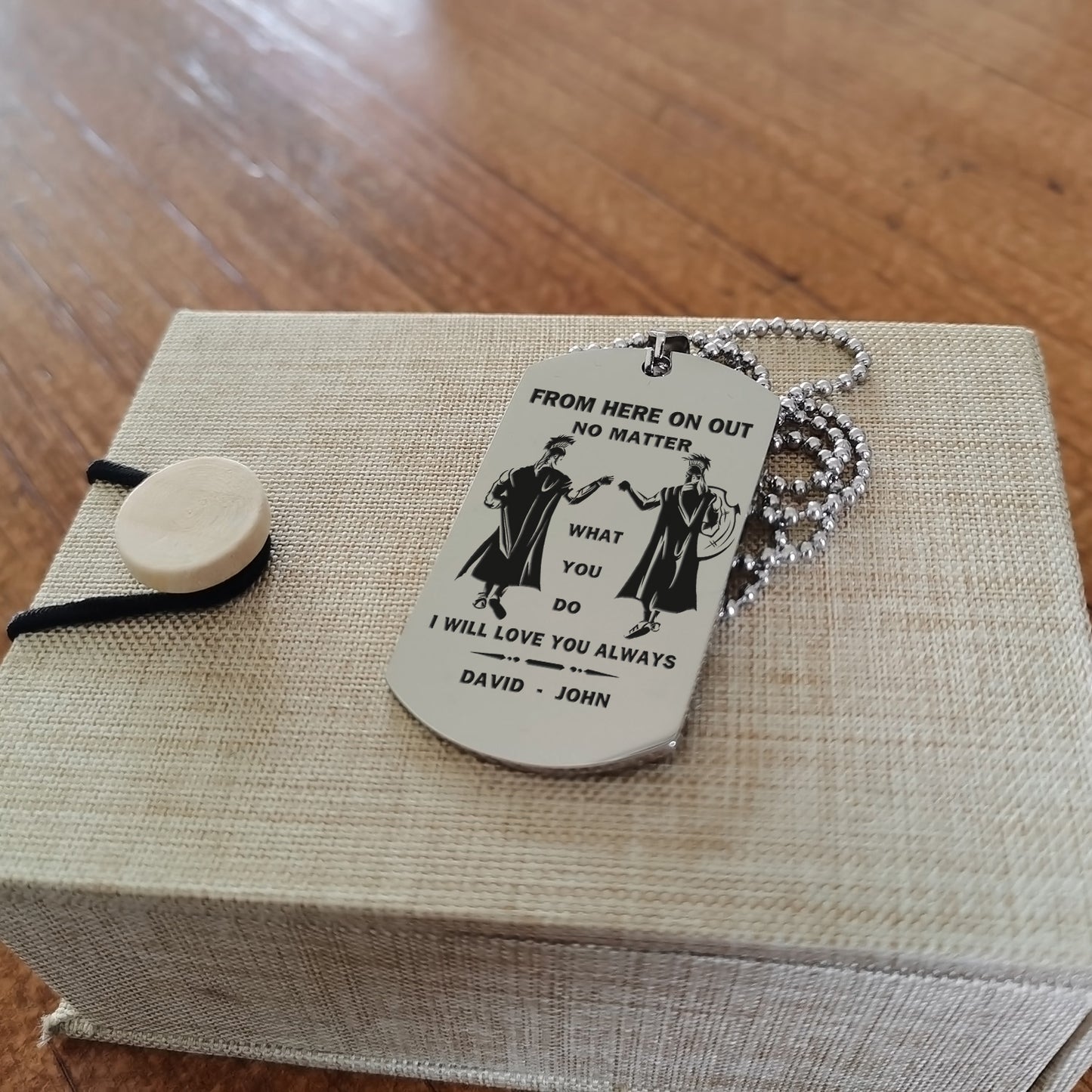 BR46 From Here On Out No Matter What You Do I Will love You Always - Dragon ball - Goku Vegeta- Soldier - Naruto - Engraved Dog Necklace All Style