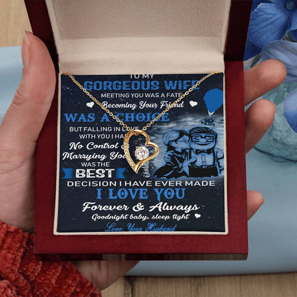 (X9b)Carl & Ellie-UP - TO MY WIFE-MEETING YOU WAS FATE - HEAR NECKLACE