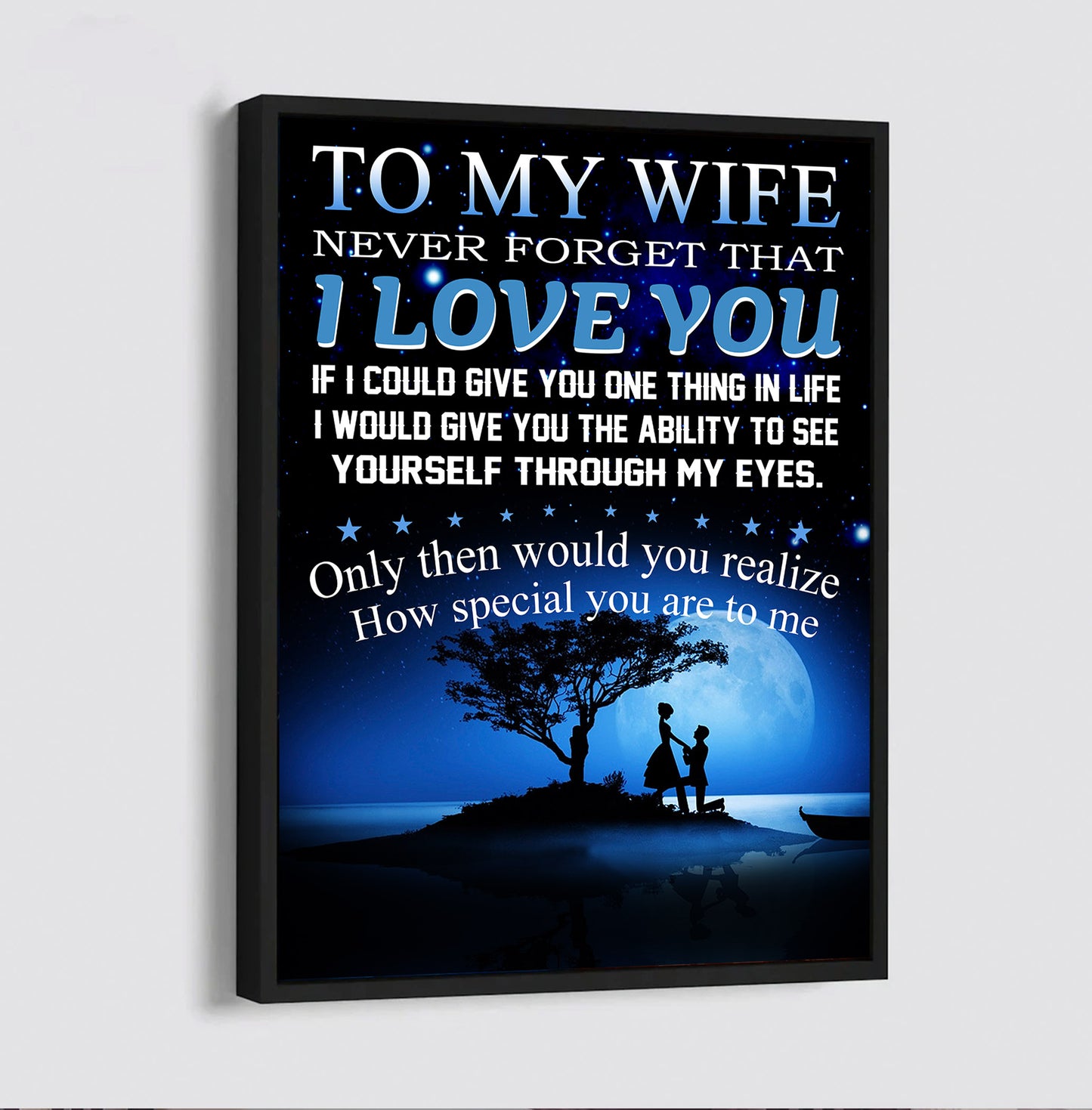 L4 LIGHTING FRAME CANVAS TO MY WIFE I LOVE YOU- DRAGON BALL - MUG CANVAS POSTER ALL STYLE