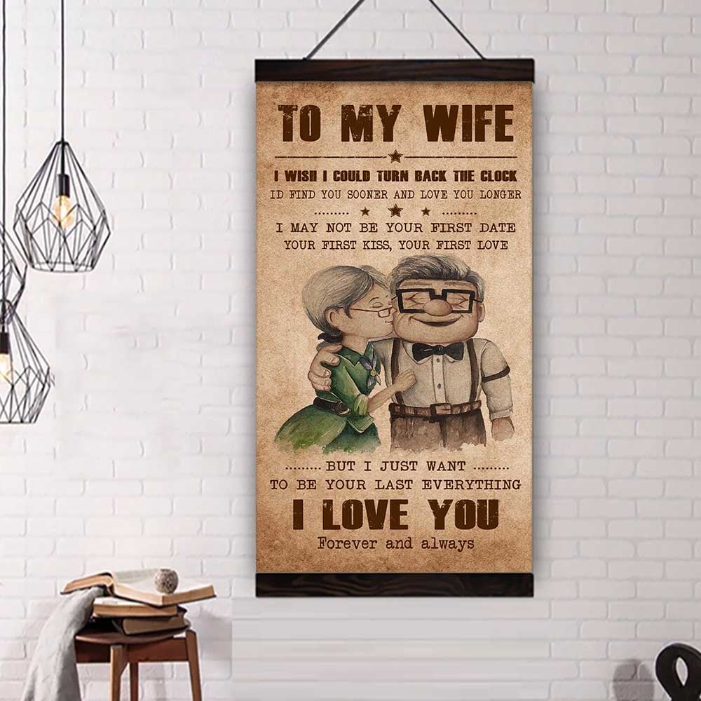 (X20) TO MY WIFE-I WISH COULD TURN ON THE CLOCK-Carl & Ellie-UP - CANVAS POSTER