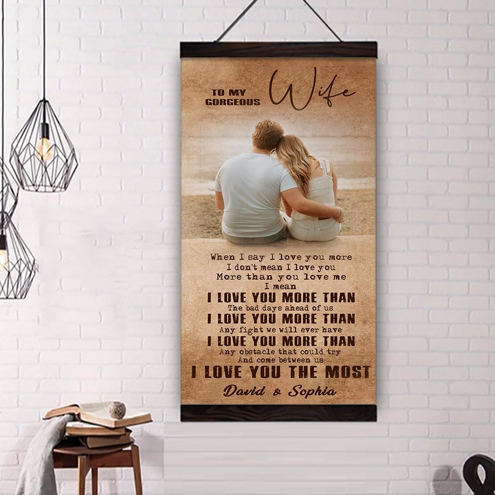 (X24) TO MY WIFE-I Love You The Most-Carl & Ellie-UP - CANVAS POSTER