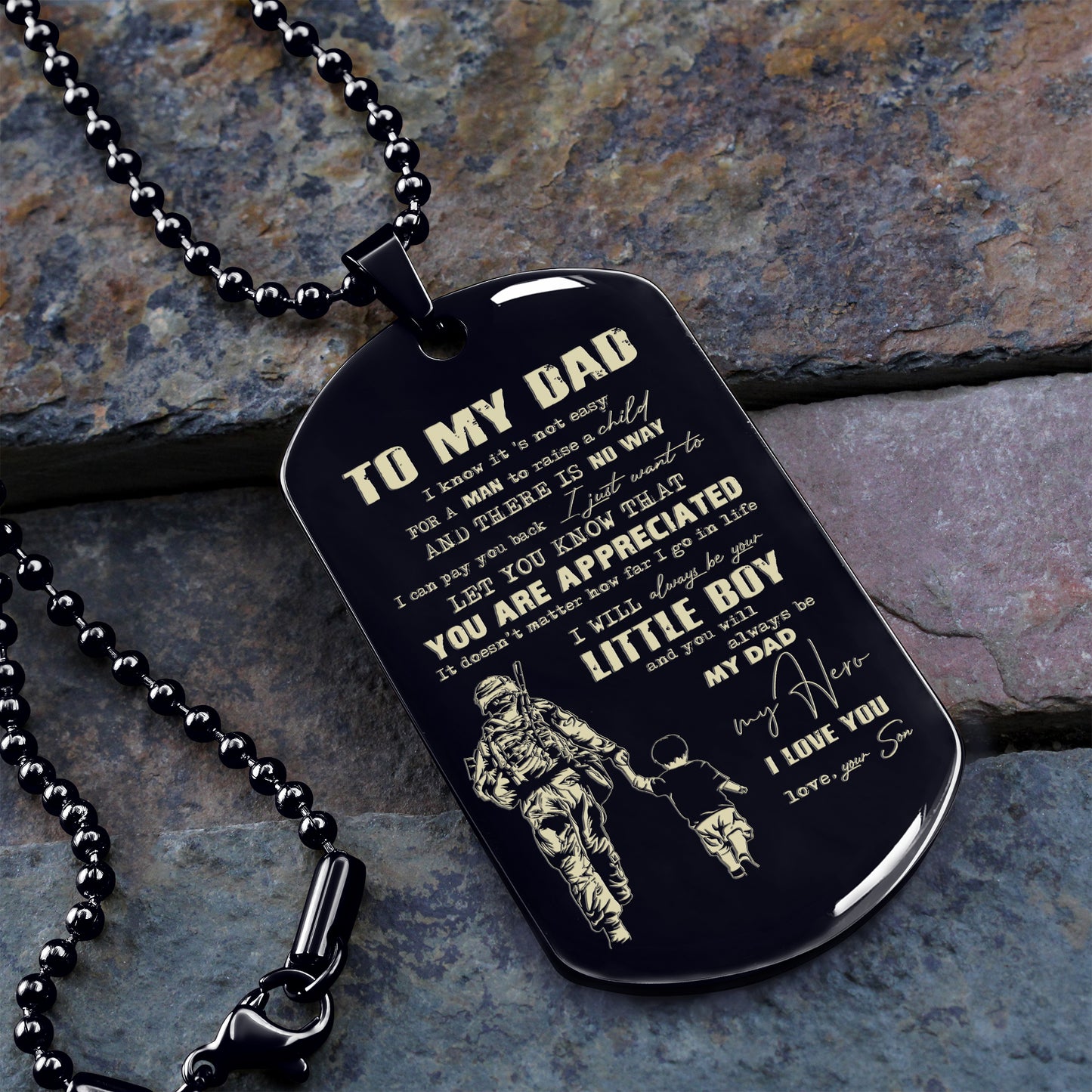 G2 - To My Dad - Son- Dog Tag  - Viking - Father's day