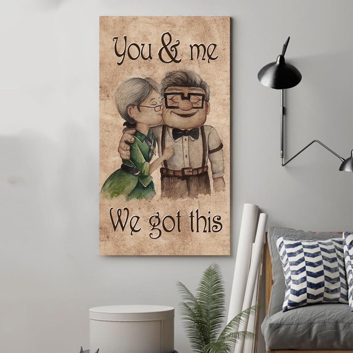 (U1) HUSBAND AND WIFE- YOU HAD ME WE GOT THIS-Carl & Ellie-UP - CANVAS POSTER