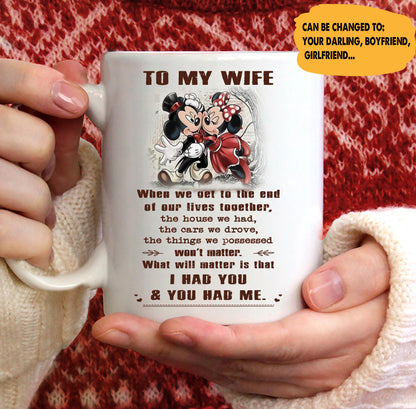 (X1M) TO MY WIFE-I HAD YOU AND YOU HAD ME-Carl & Ellie-UP - MUG