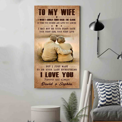 (X20) TO MY WIFE-I WISH COULD TURN ON THE CLOCK-Carl & Ellie-UP - CANVAS POSTER