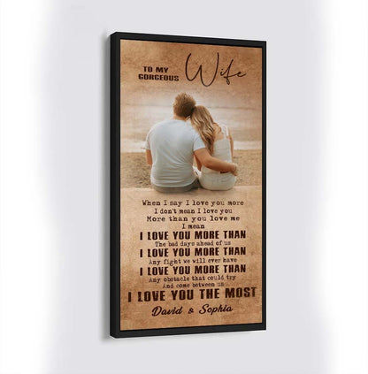 (X24) TO MY WIFE-I Love You The Most-Carl & Ellie-UP - CANVAS POSTER