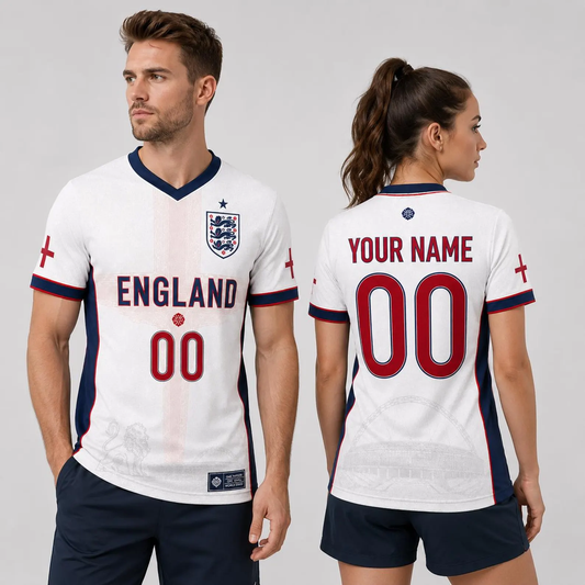 EL1 Custom England World cup Football Comfort Shirt, Custom Name Number Soccer Jersey, English Football Fan Gift for Him, Custom UK Soccer Kit Men Women