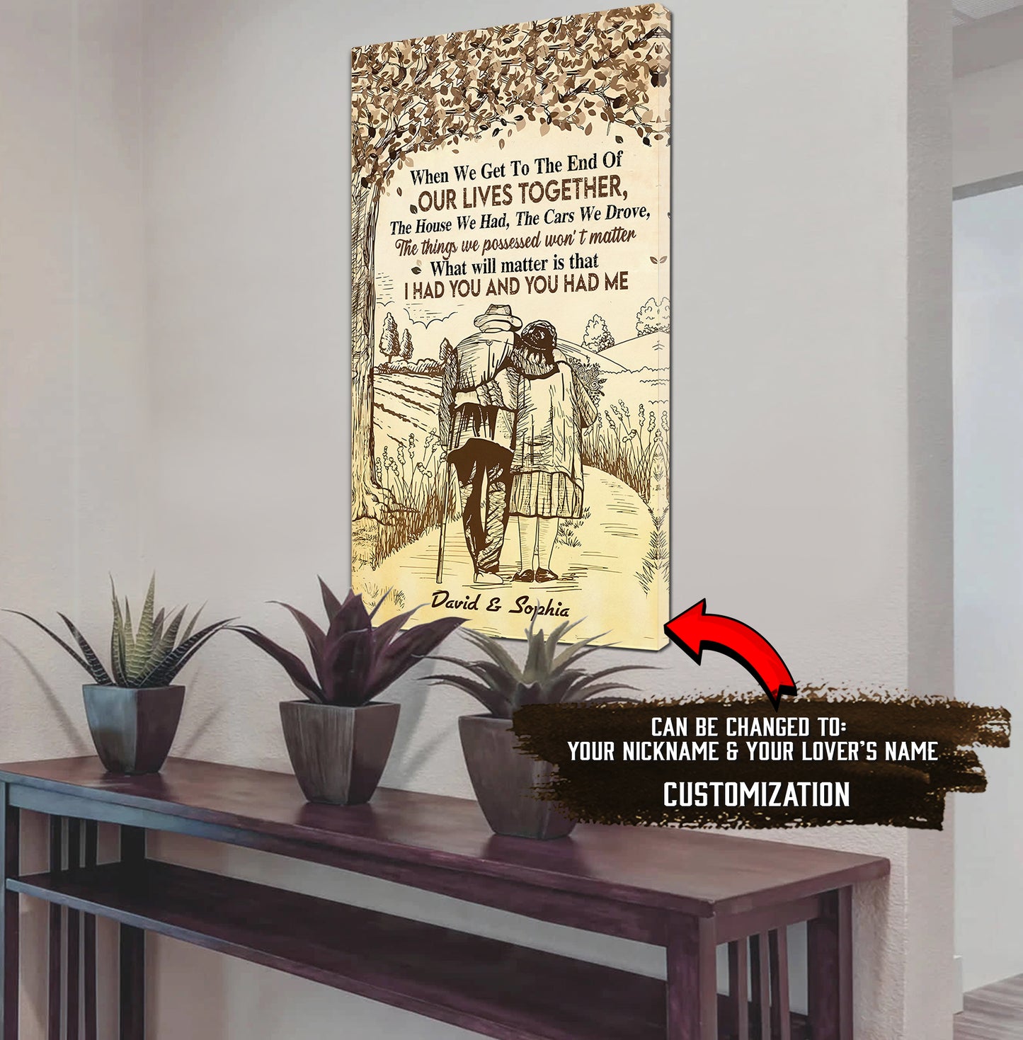 (X31) TO MY WIFE-I HAD YOU AND YOU HAD ME- CANVAS - POSTER