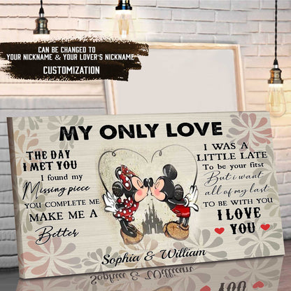 (T1) Carl & Ellie-UP (2009 film) - TO MY WIFE-THE DAY I MET YOU- I FOUND MISSING PEACE- CANVAS - POSTER