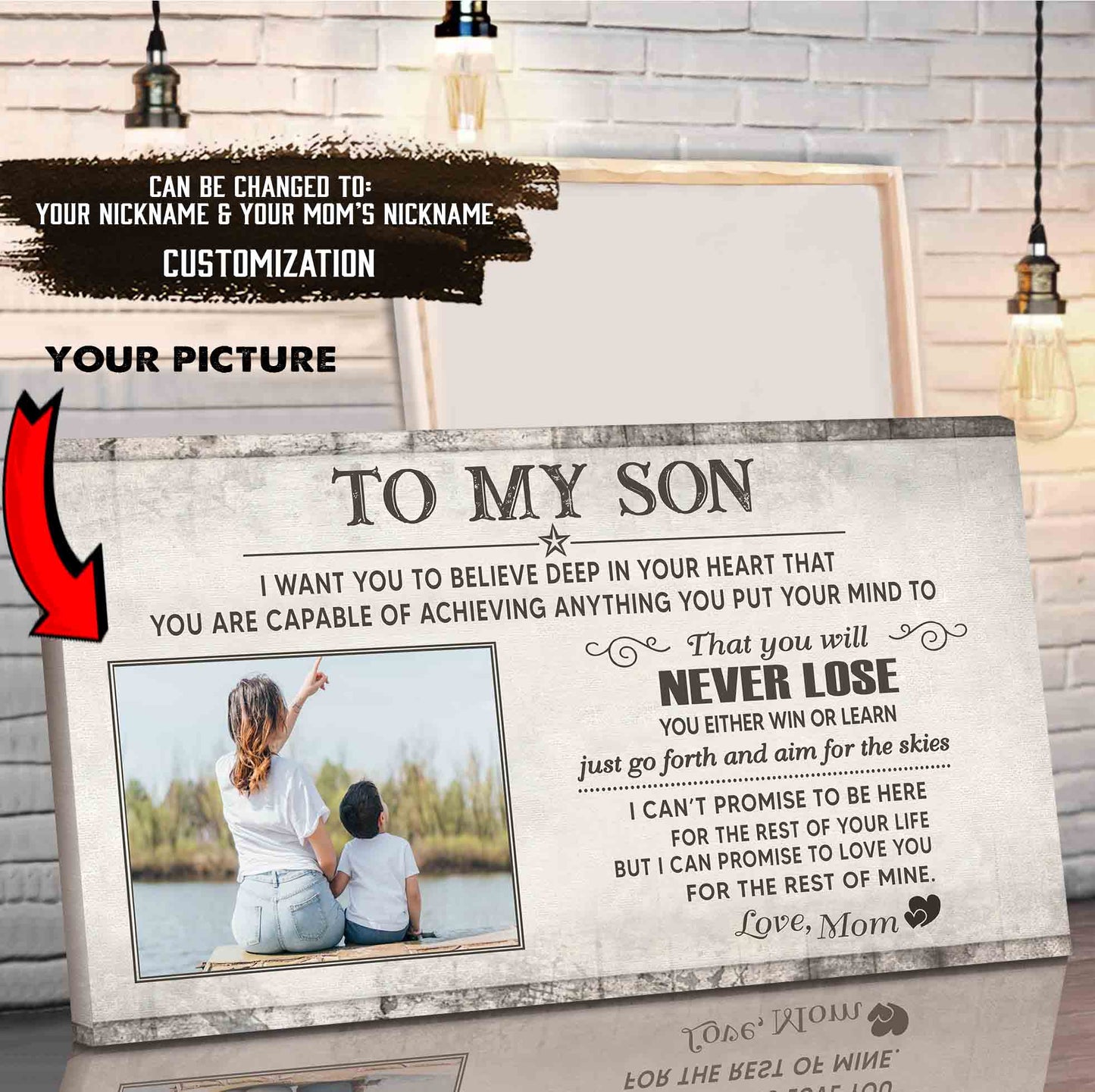 (m2) TO MY MOM- SON - DRAGON BALL -FAMILY -DAD SON- GOKU - VIKING - CANVAS POSTER