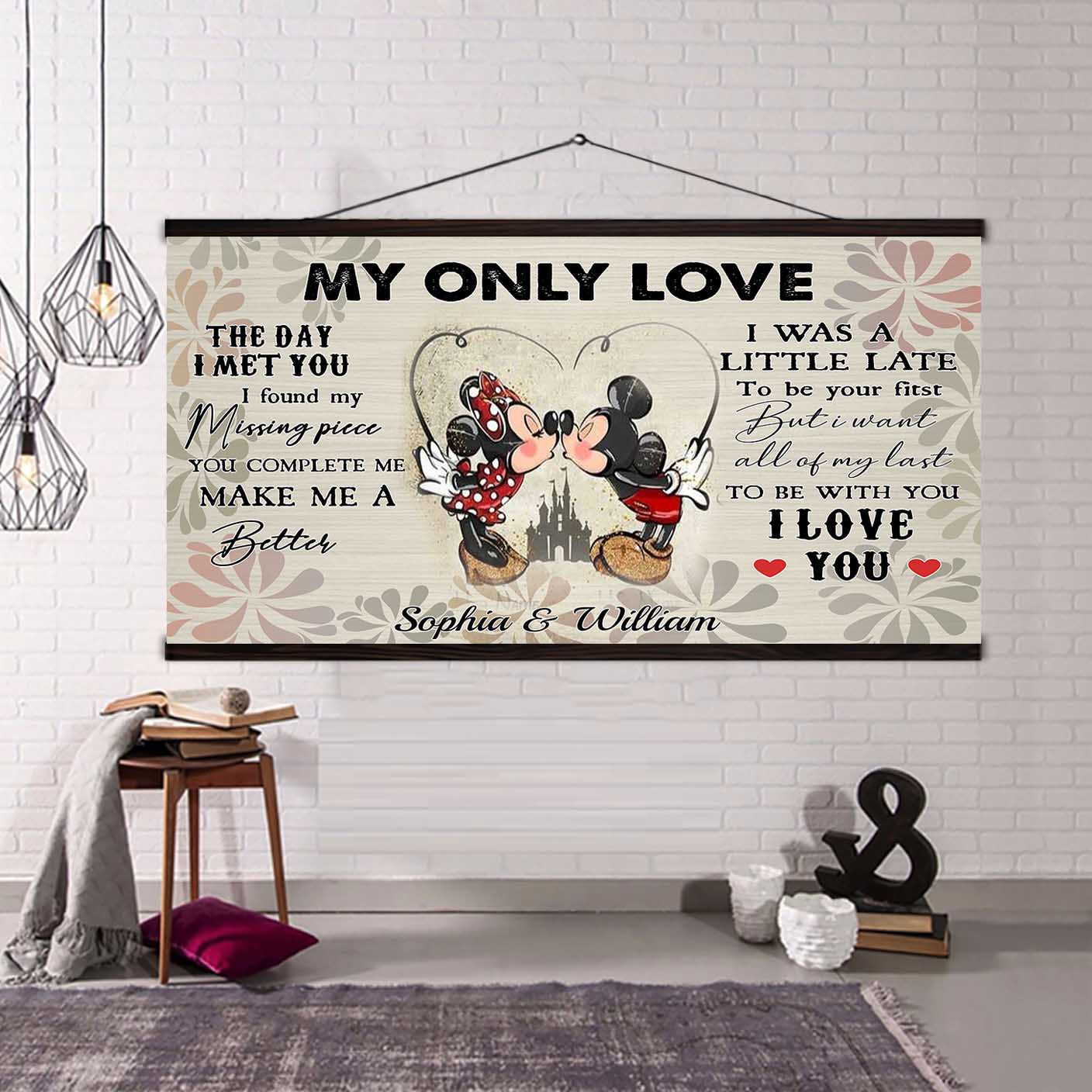 (T1) Carl & Ellie-UP (2009 film) - TO MY WIFE-THE DAY I MET YOU- I FOUND MISSING PEACE- CANVAS - POSTER