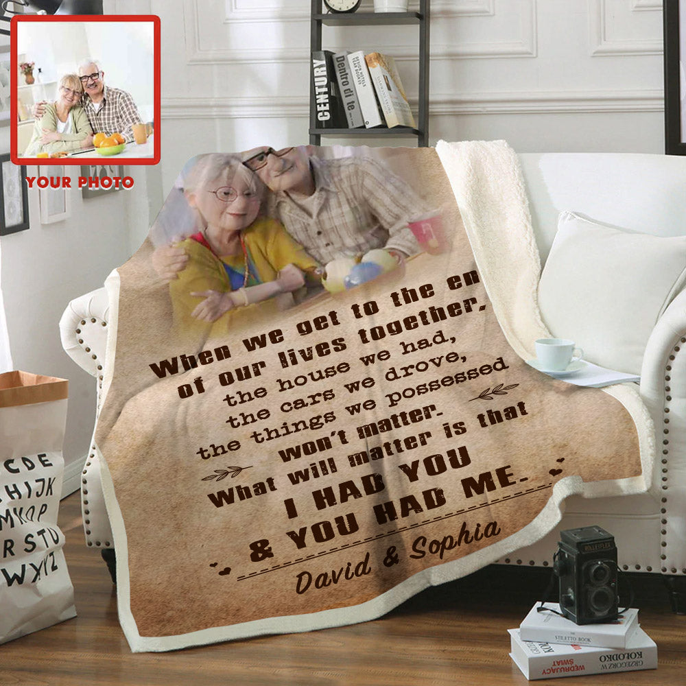 (C1) Carl & Ellie-UP (2009 film) - TO MY WIFE-I HAD YOU AND YOU HAD ME-BLANKET- CANVAS - POSTER -FAMILY- MICKEY-VIKING