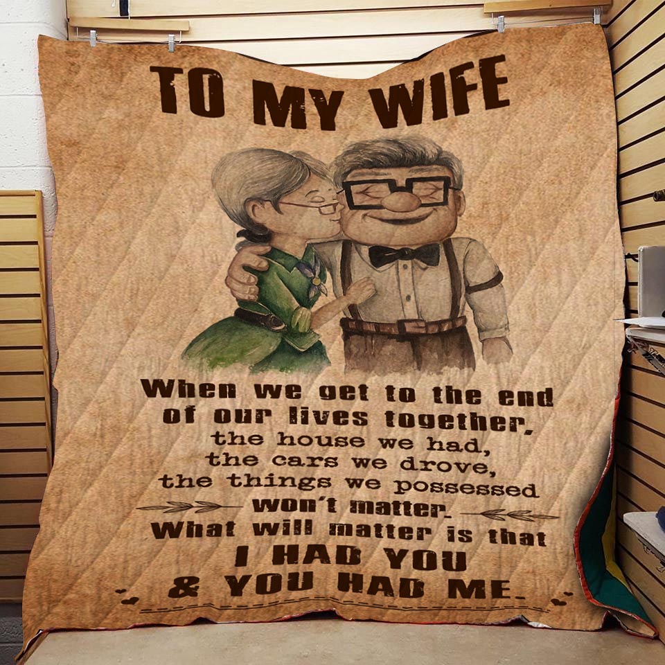 (C1) Carl & Ellie-UP (2009 film) - TO MY WIFE-I HAD YOU AND YOU HAD ME-BLANKET- CANVAS - POSTER