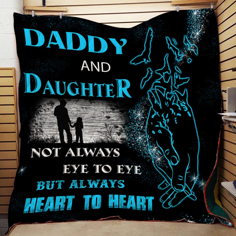 (BL1) DADDY AND DAUGHTER  - NOT ALWAYS EYE BUT ALWAYS HEART TO HEART-BLANKET-