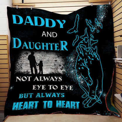 (BL1) DADDY AND DAUGHTER  - NOT ALWAYS EYE BUT ALWAYS HEART TO HEART-BLANKET-
