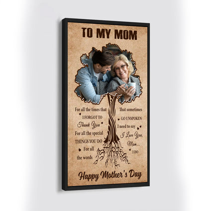 (M2) TO MY MOM- SON -FAMILY  - CANVAS POSTER