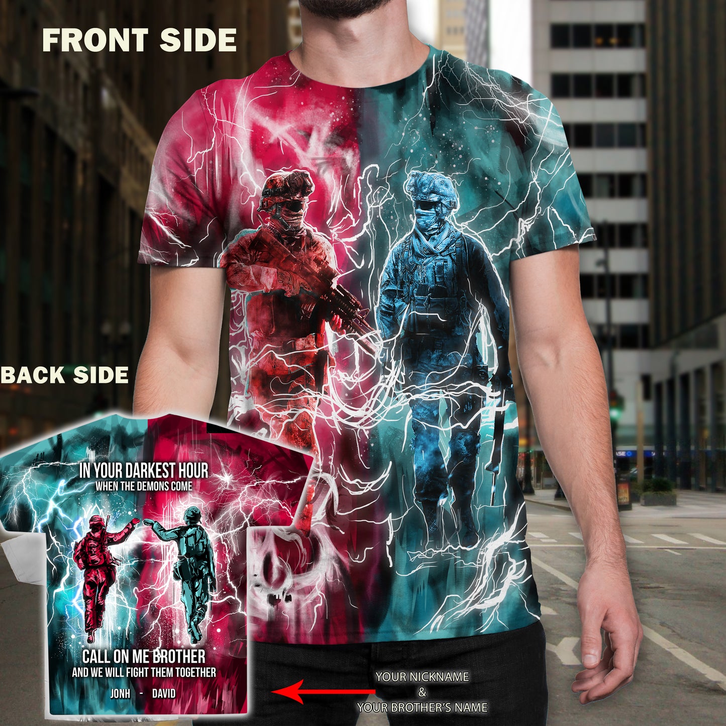 Br10 Call on me Brother- Dragon ball - Soldier- Naruto - Over Print T-Shirt All Style