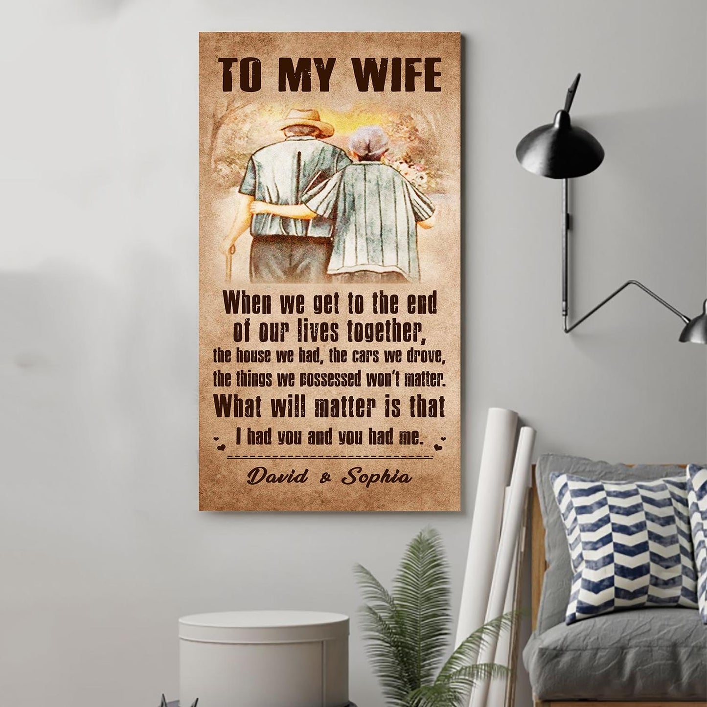 (Q1) Carl & Ellie-UP (2009 film) - TO MY WIFE-I HAD YOU AND YOU HAD ME- CANVAS - POSTER