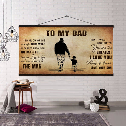 (CV28) TO MY DAD- SON- DRAGON BALL - GOKU - VIKING - CANVAS POSTER