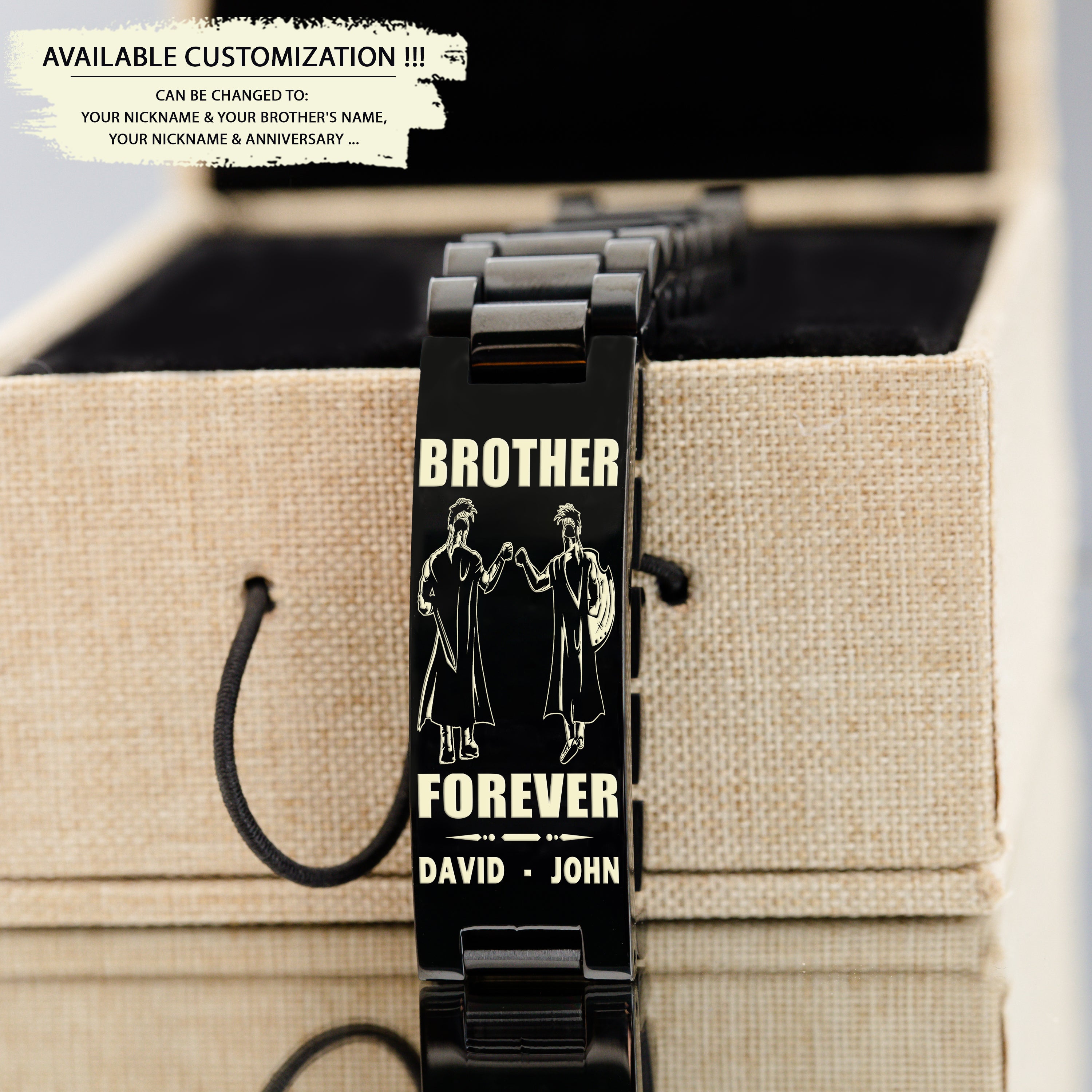 BA2 Call on me Brother - Goku Vegeta - Soldier -Engraved Bracelet All Style