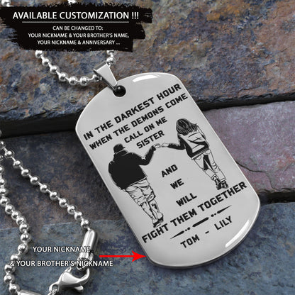 BR2 -Call on me Brother - Dragon ball - Goku - Vegeta- Soldier - Naruto - Engraved Dog Necklace All Style