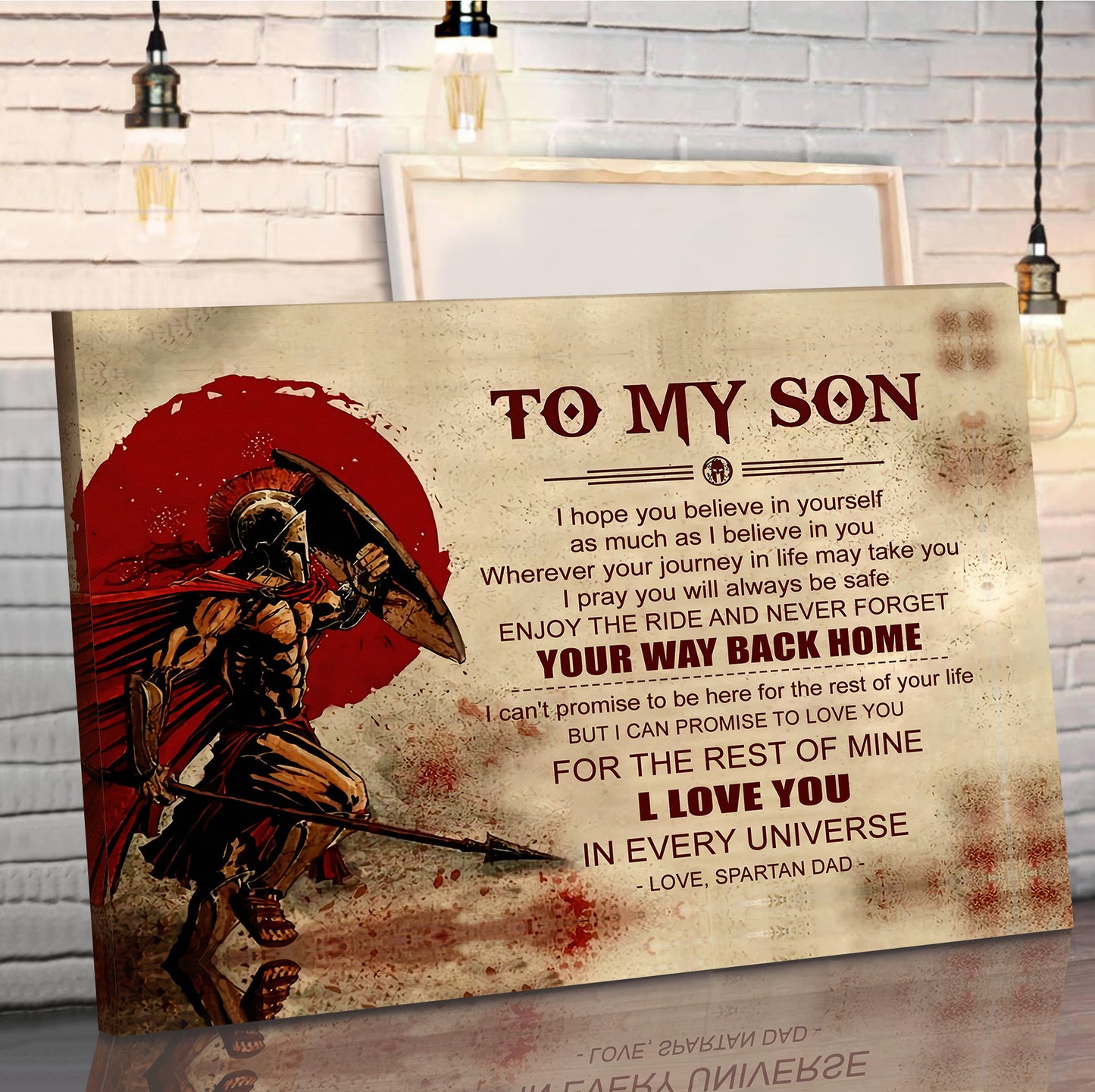 (CV26)  - English - To My Son Poster - Canvas - Your Way Back Home