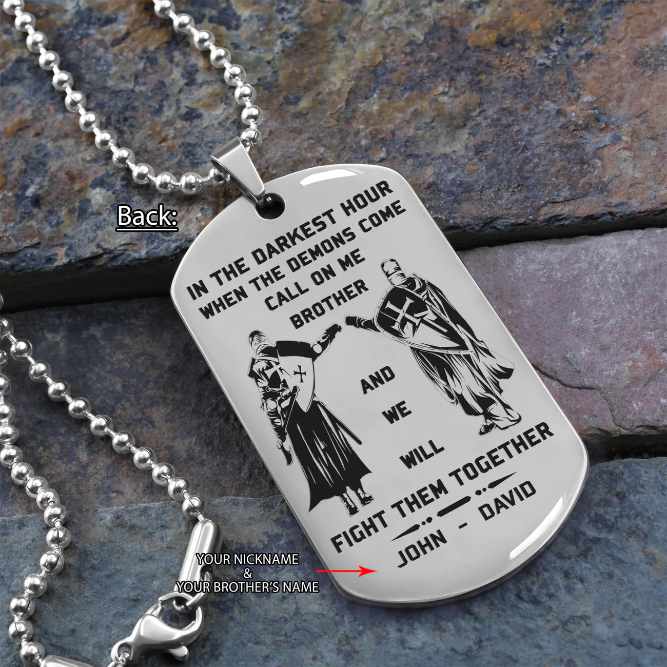 BR8-Call on me Brother - Brother Forever -Dragon ball Goku Vegeta - Soldier -Engraved Dog Tag Two side All Style