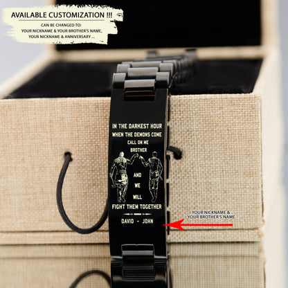 BR12 Call on me Brother - Goku Vegeta - Soldier -Engraved Bracelet All Style