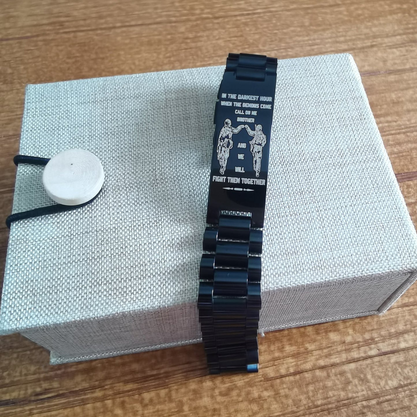 BR12 Call on me Brother - Goku Vegeta - Soldier -Engraved Bracelet All Style