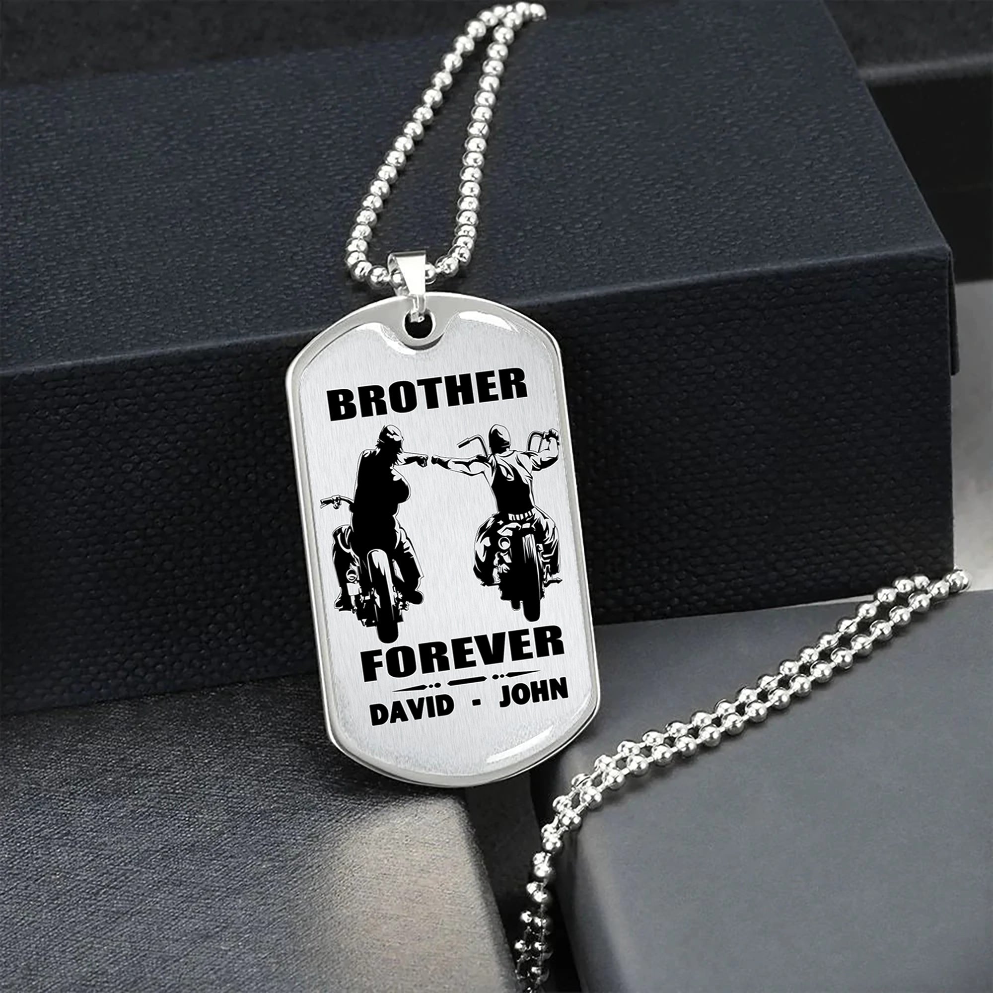 BR9A Call on me Brother - Dragon ball Goku Vegeta - Soldier - Engraved Dog Tag 18K Dog Tag Necklace gold all style