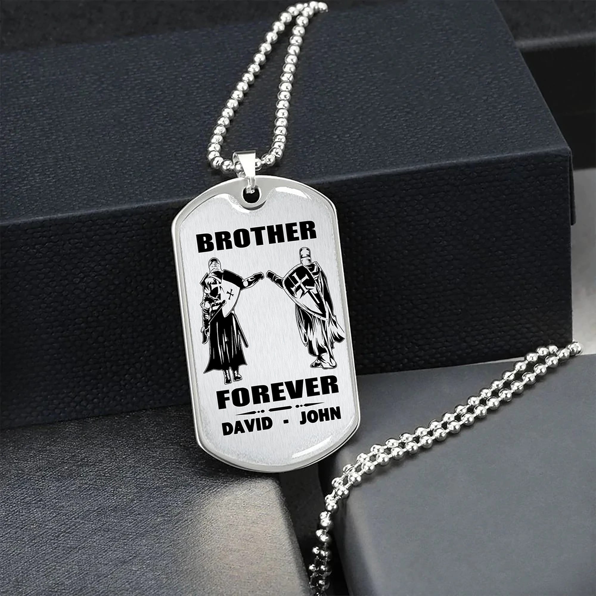 BR9A Call on me Brother - Dragon ball Goku Vegeta - Soldier - Engraved Dog Tag 18K Dog Tag Necklace gold all style