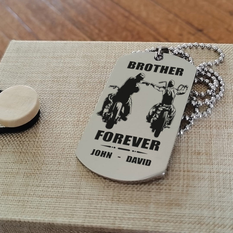 Call on me Brother BR3 - Brother Forever - Dragon ball Goku Vegeta - Soldier -Engraved Dog Tag Two Side