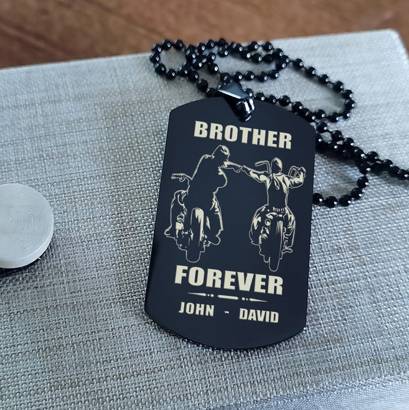 BR4-Call on me Brother - Brother Forever - Dragon ball Goku Vegeta - Soldier -Engraved Dog Tag Two Side