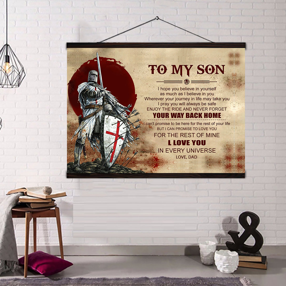 (CV26)  - English - To My Son Poster - Canvas - Your Way Back Home