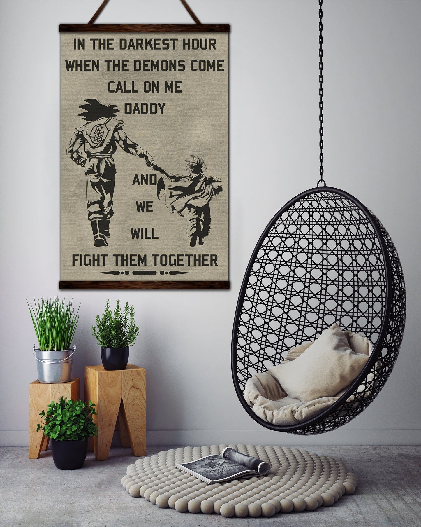 DR047 - To My Son - Goku And Gohan - English - Vertical Poster - Vertical Canvas - Dragon Ball Poster