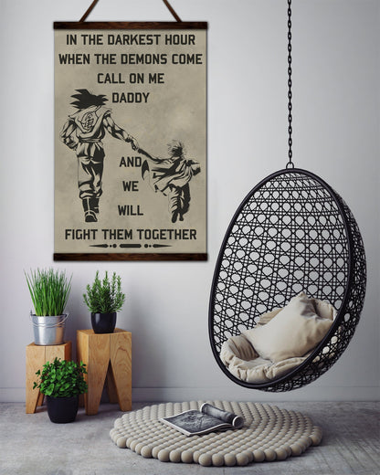 DR047 - To My Son - Goku And Gohan - English - Vertical Poster - Vertical Canvas - Dragon Ball Poster