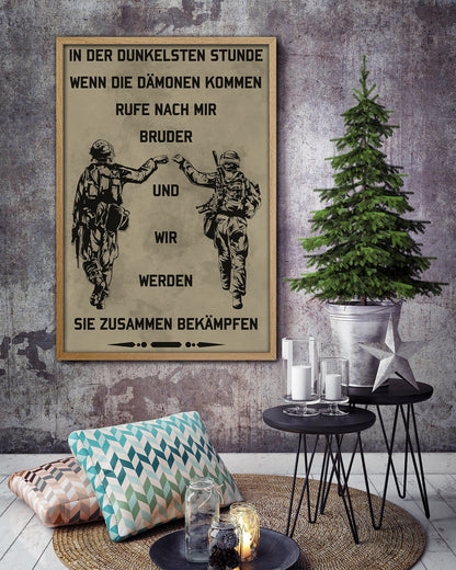 SD002 - Call On Me Brother - Soldier - German - Vertical Poster - Vertical Canvas - Soldier Canvas