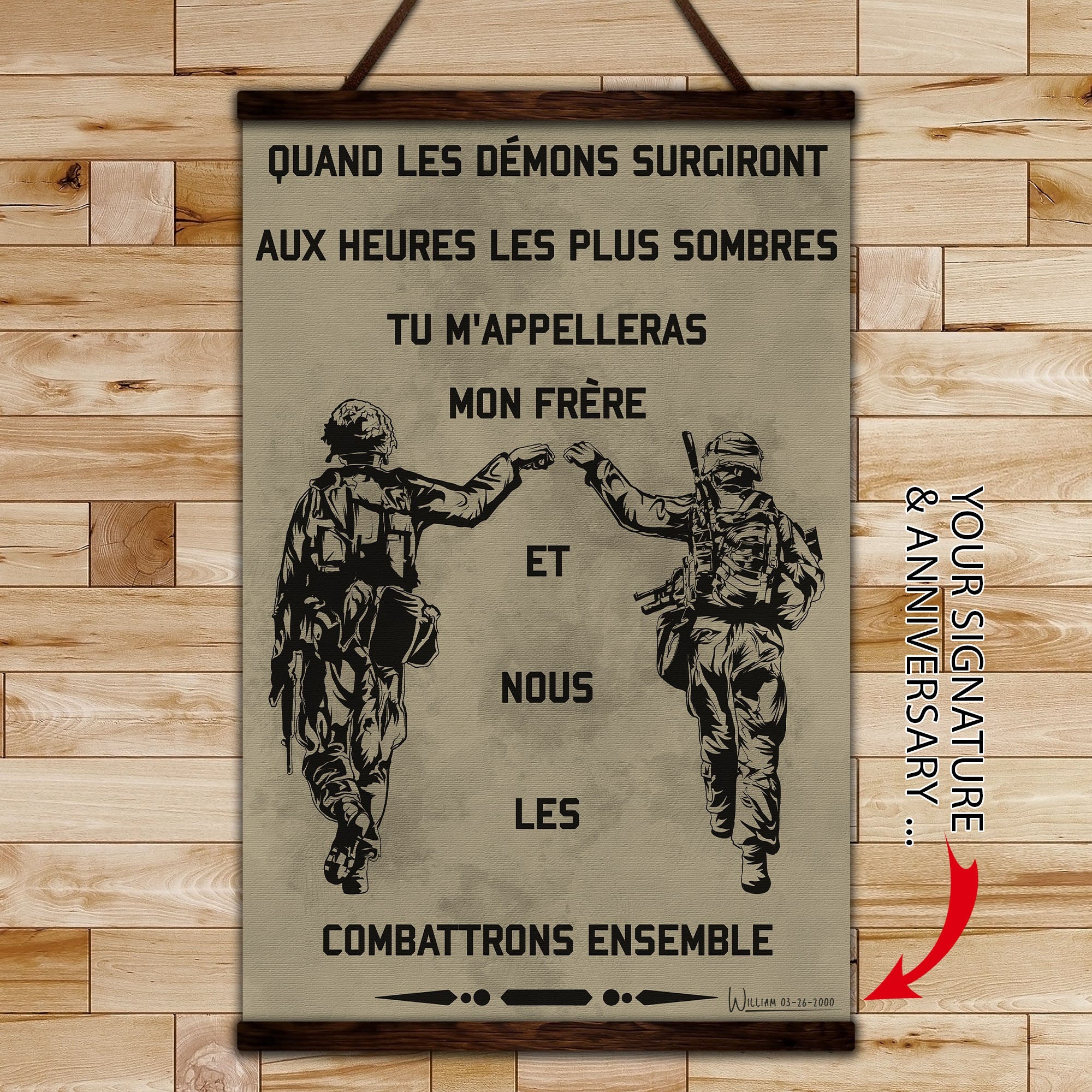 SD003 - Call On Me Brother - Soldier - French - Vertical Poster - Vertical Canvas - Soldier Canvas