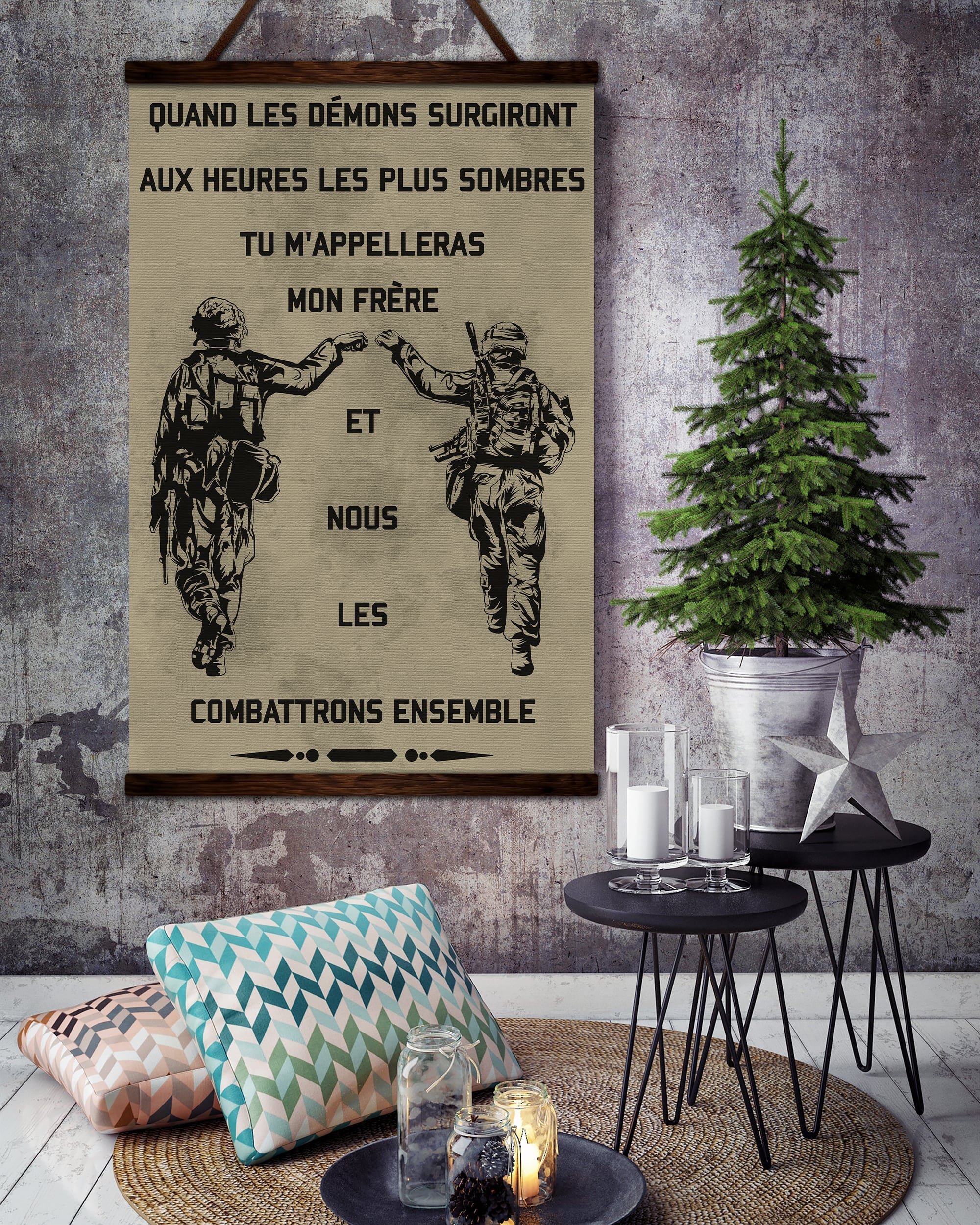 SD003 - Call On Me Brother - Soldier - French - Vertical Poster - Vertical Canvas - Soldier Canvas