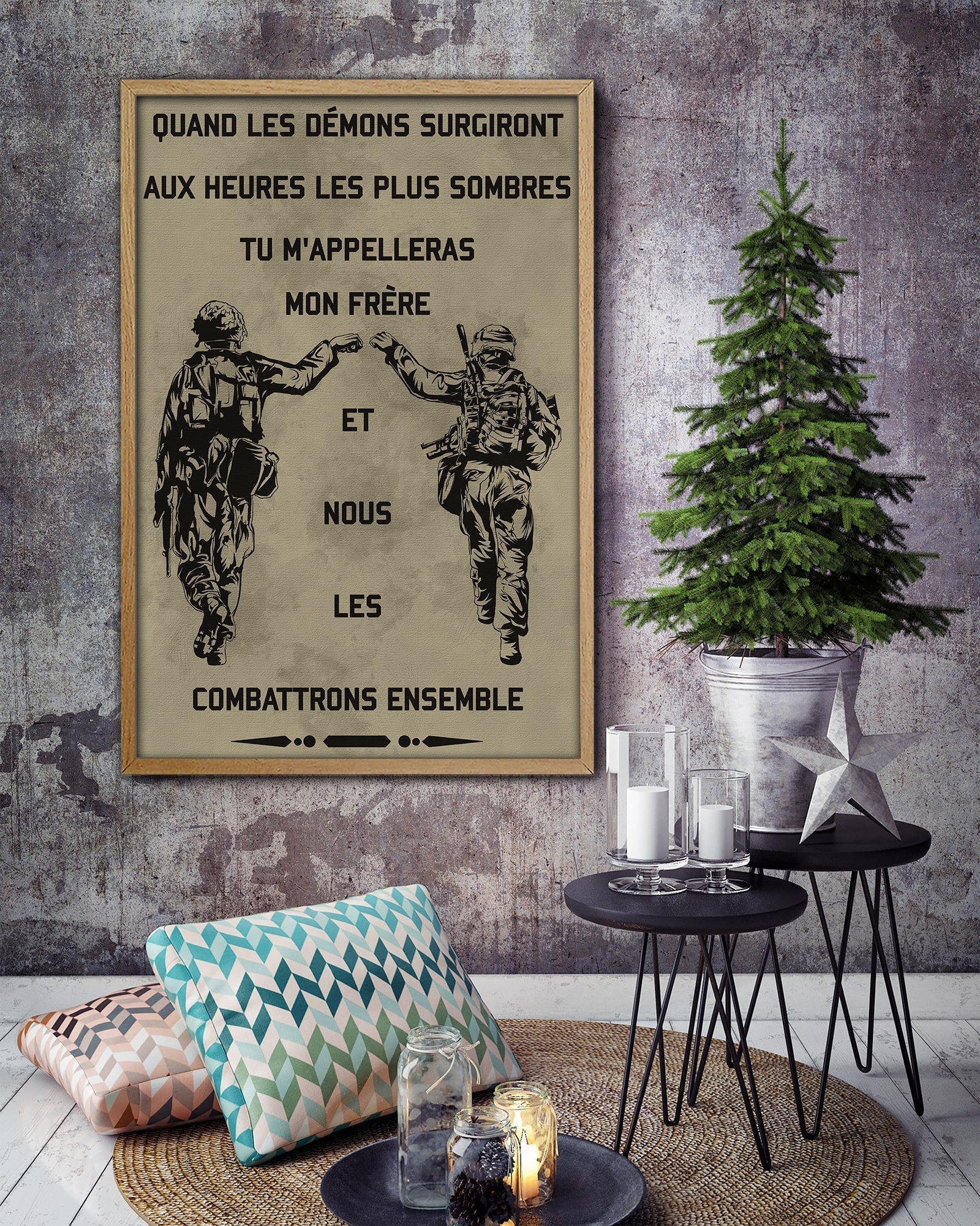 SD003 - Call On Me Brother - Soldier - French - Vertical Poster - Vertical Canvas - Soldier Canvas