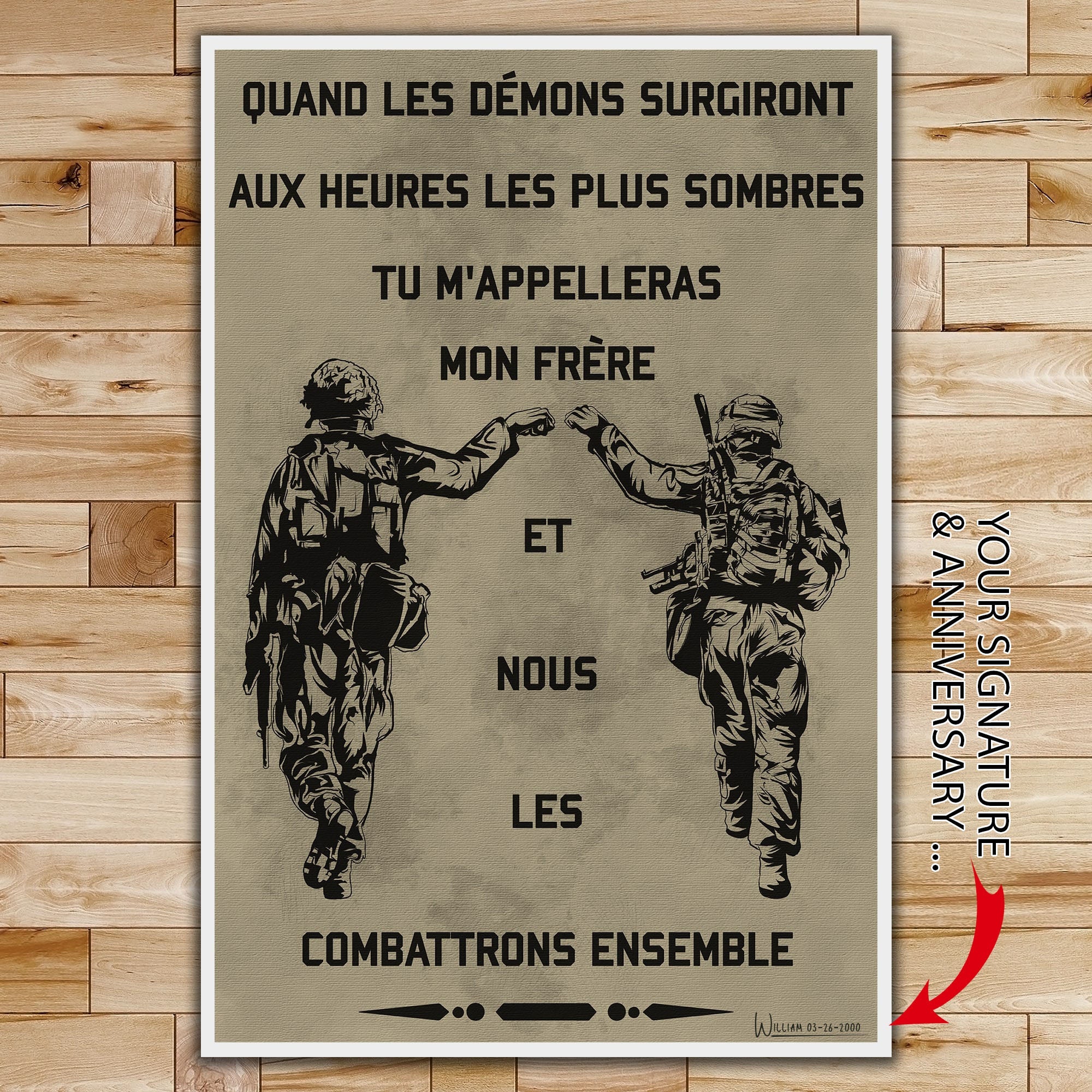 SD003 - Call On Me Brother - Soldier - French - Vertical Poster - Vertical Canvas - Soldier Canvas