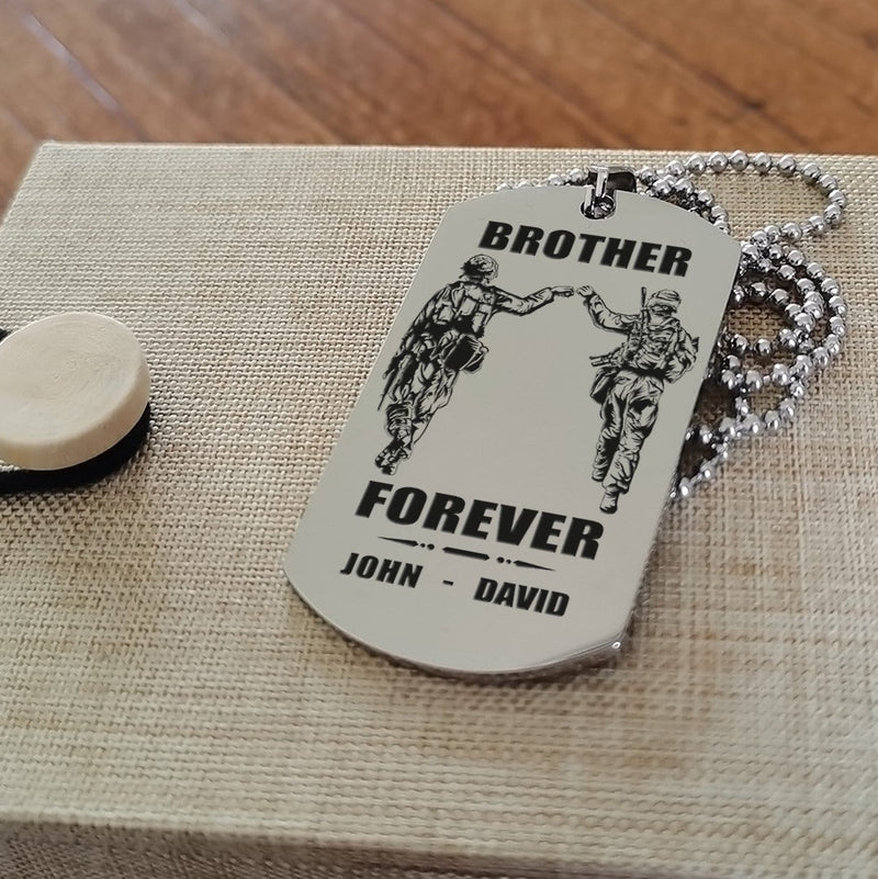 BR4-Call on me Brother - Brother Forever - Dragon ball Goku Vegeta - Soldier -Engraved Dog Tag Two Side