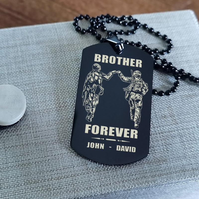 BR4-Call on me Brother - Brother Forever - Dragon ball Goku Vegeta - Soldier -Engraved Dog Tag Two Side