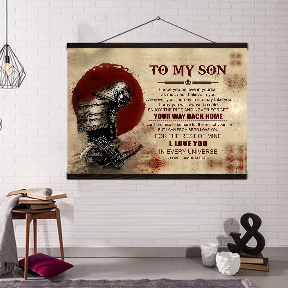 (CV26)  - English - To My Son Poster - Canvas - Your Way Back Home